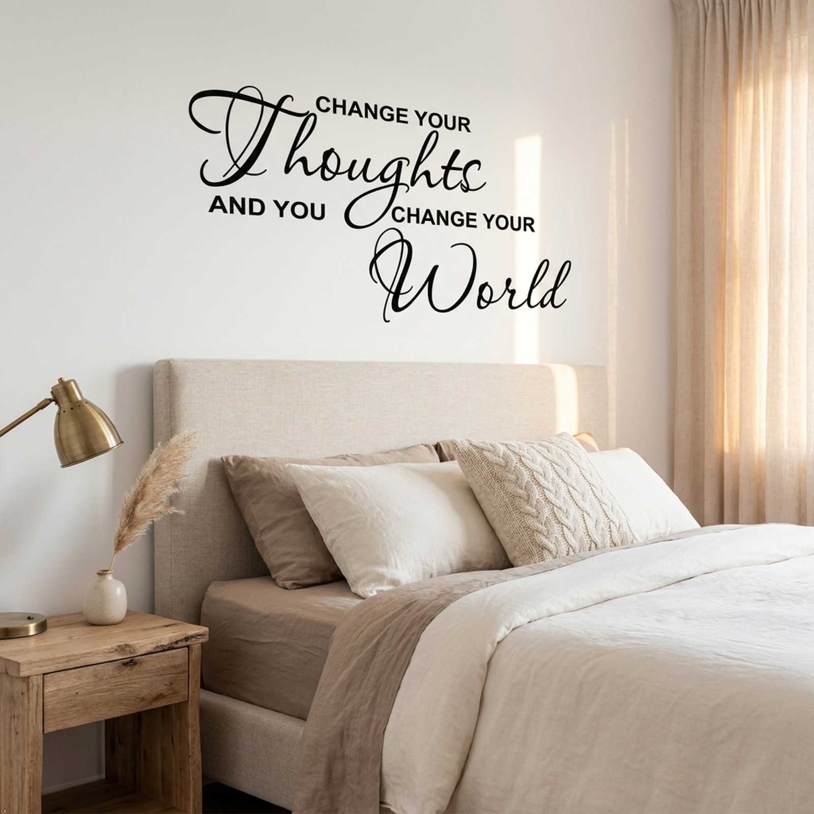 Change Your Thoughts Vinyl Wall Art Inspirational Quotes and Saying