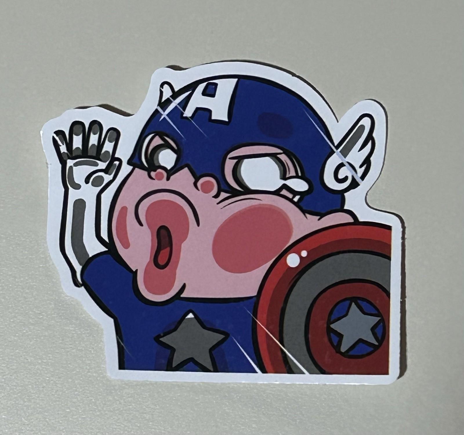 Sticker Decal Captain America Cartoon Superhero Marvel Comics 2.5”x2.25”in