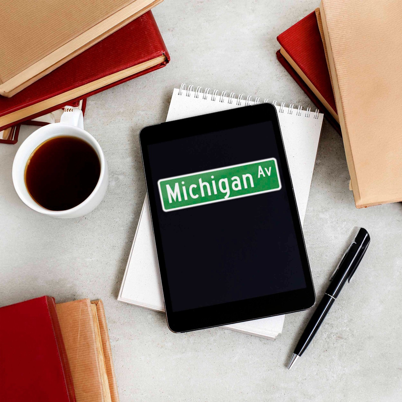 Michigan Avenue Chicago Street Sign Sticker – Magnificent Mile Decals for Laptop