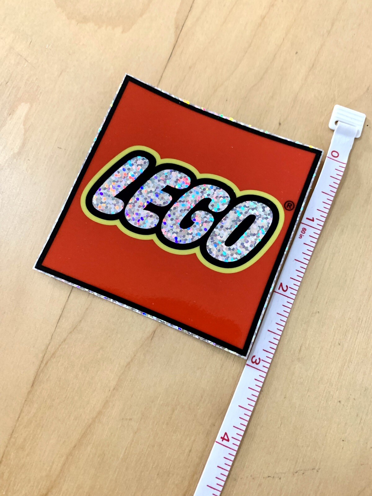 Lego Logo Sticker Glitter Shiny Vinyl Decal Red 3” Inch High Quality Waterproof