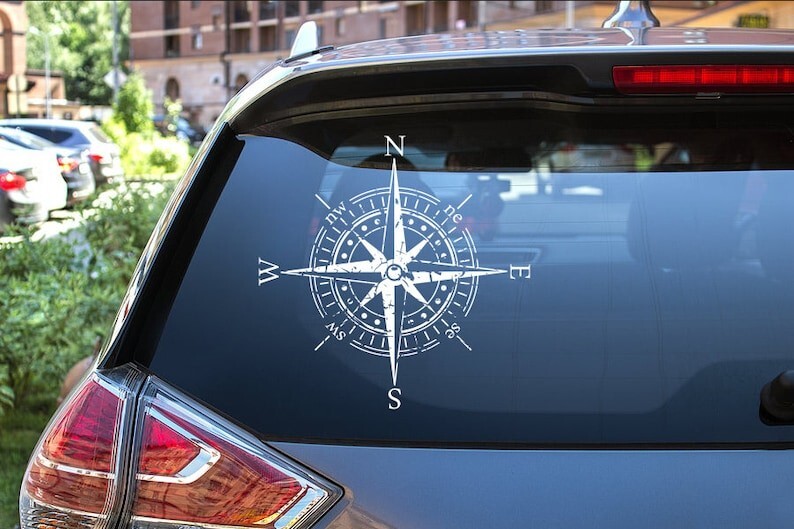 Compass vinyl decal – Vinyl sticker for your van, camper, caravan and more