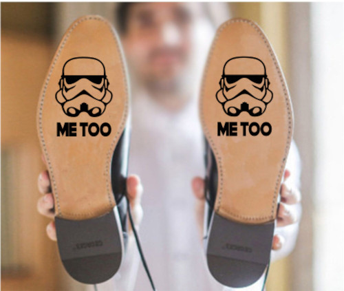 Star Wars Couples Wedding Shoe Sticker Decal – Unique Wedding Accessory – 142