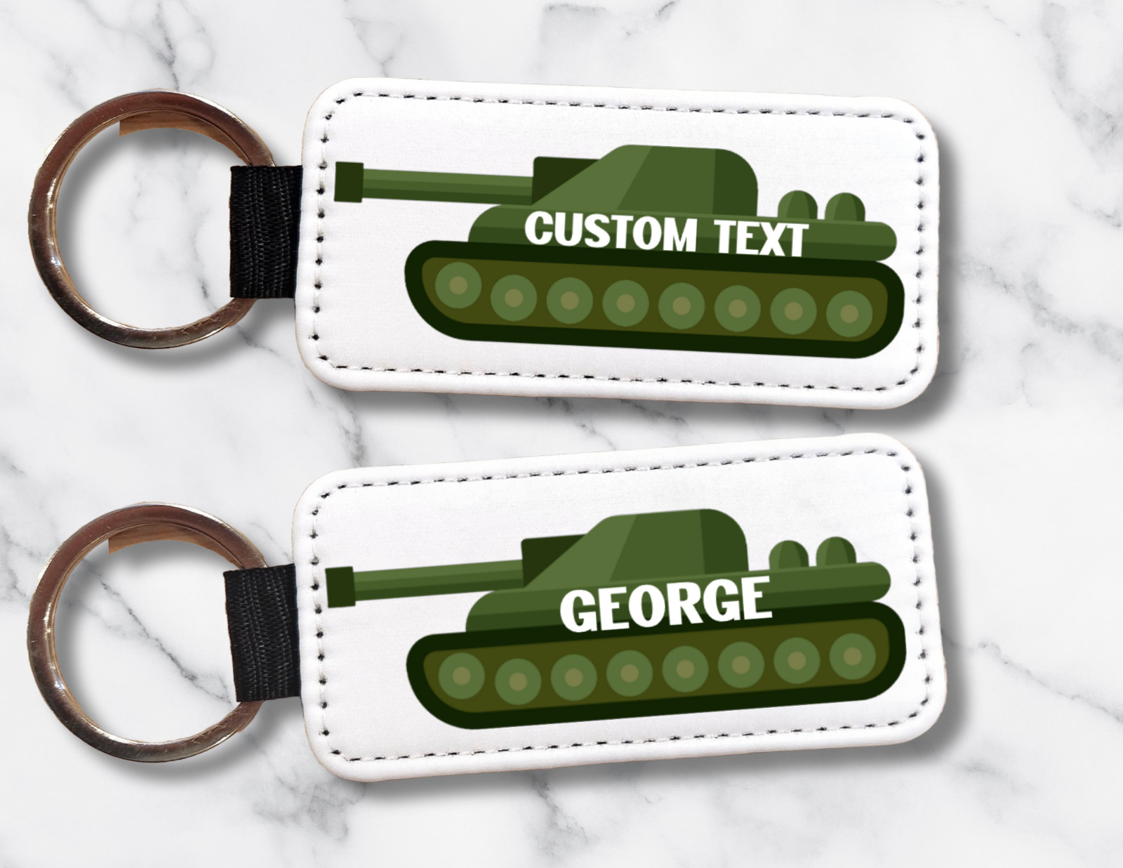 Custom Military Tank Keychain – Army Style Gift for Kids, Boys, Men