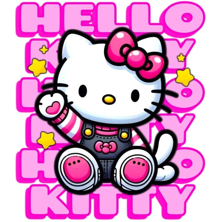 Hello Kitty Hello Sticker Decal Car Truck Wall Mirror Phone Tumbler Bumper Windo