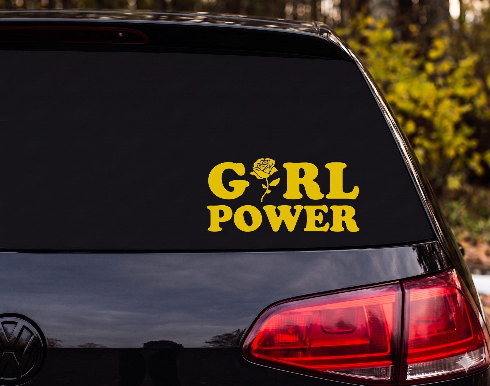 Girl Power Rose Text Vinyl Decal Sticker Laptop Wall Custom | Mom Gift
