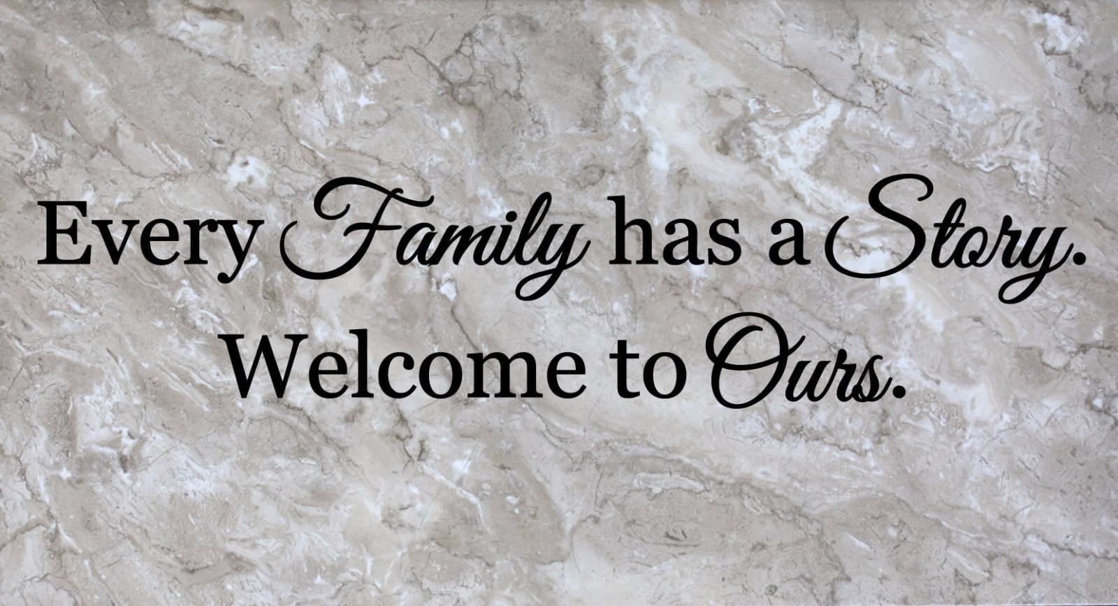 Every Family has a Story Vinyl Wall Quote Sticker Decal 8.5"h x 36"w