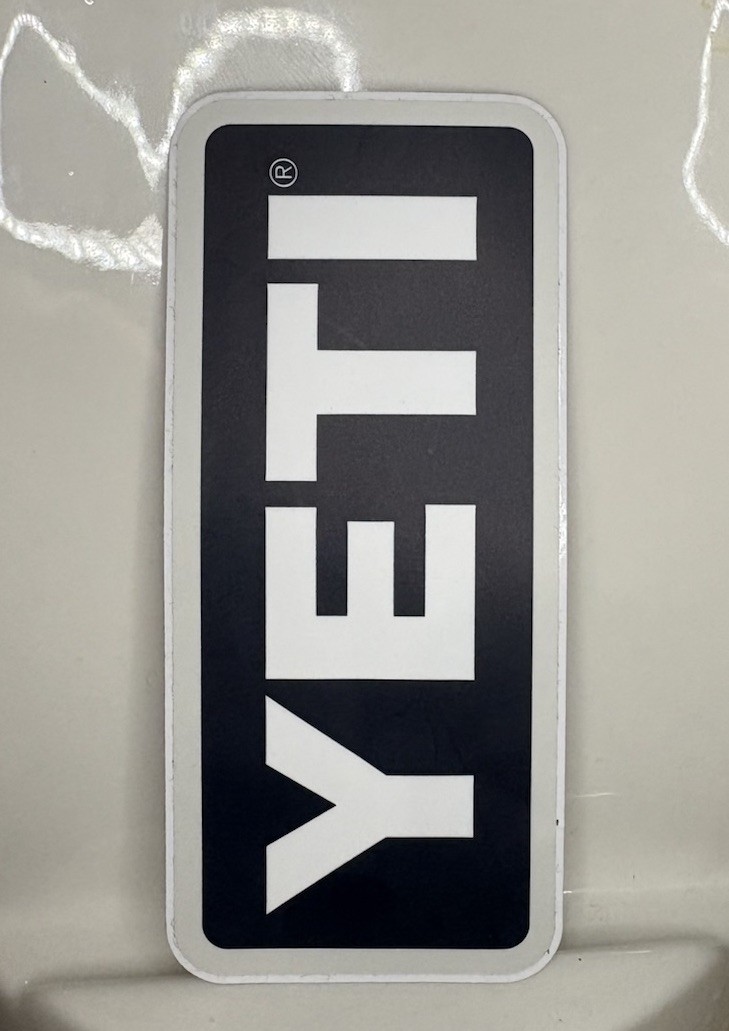 YETI Original Decal 4’ in x 1.75’ in – NAVY/WHITE Vinyl Sticker – Fast Shipping