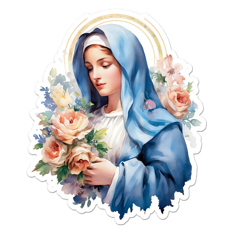 Virgin Mary, Vinyl Decal Sticker, Indoor Outdoor, 3 Sizes, #11367