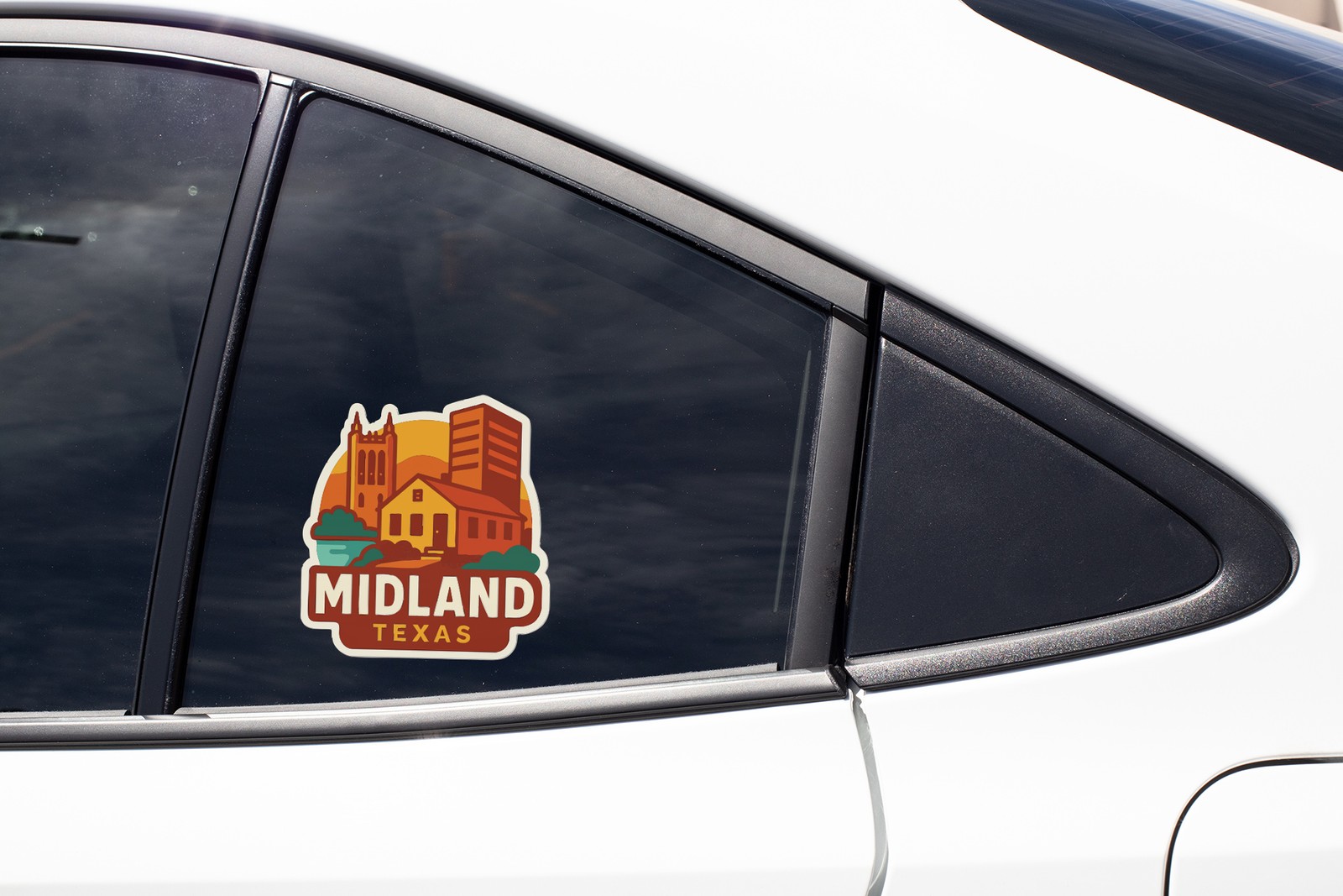 Midland Texas Sticker Decal Vinyl Die-Cut City Skyline Landmark Design