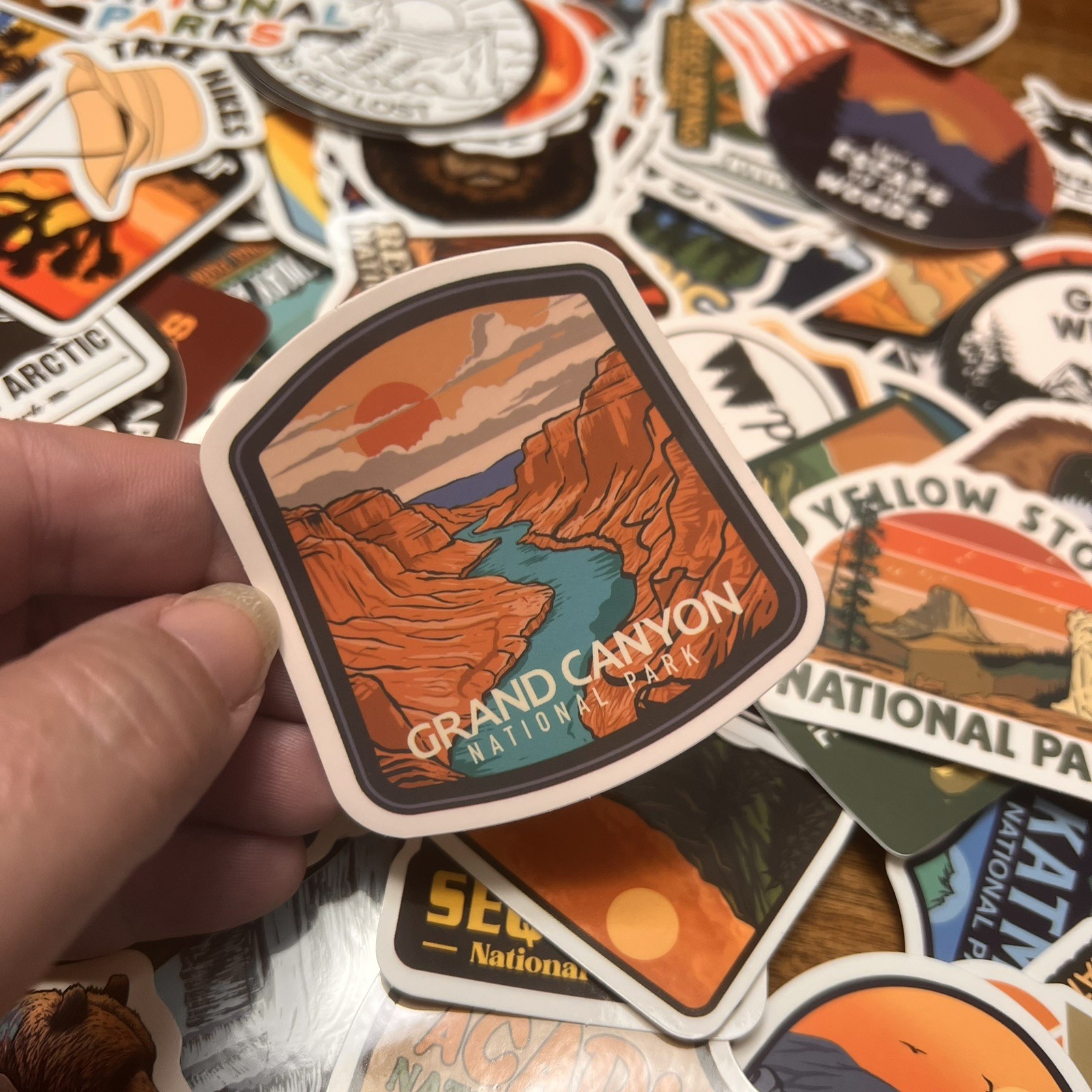 National Park Hiking Outdoors Vinyl Stickers 156 PCs Waterproof Travel Journal