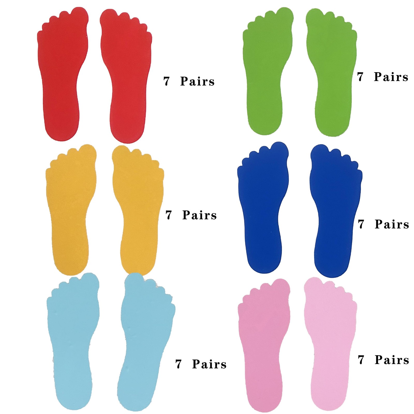 42 Pairs Footprint Decal Stickers Classroom Decor for Kids Office Shool Floor