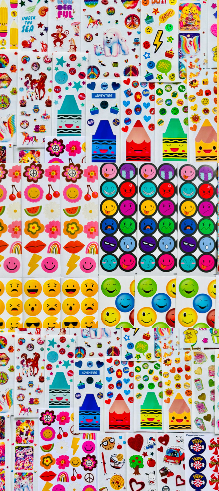 300+ Stickers Retro Crayons Crayola Colors Art tools supplies for Kids Girl Boy
