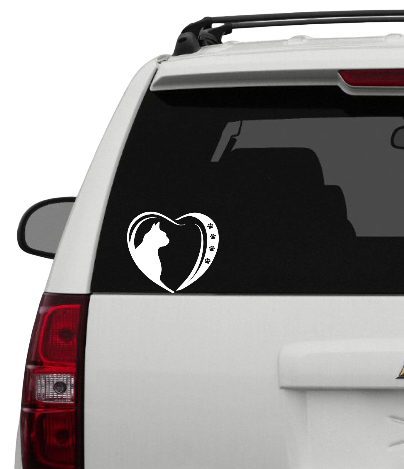 I Heart my Cat Decal Sticker Car Truck SUV RV Window Bumper Laptop Tablet