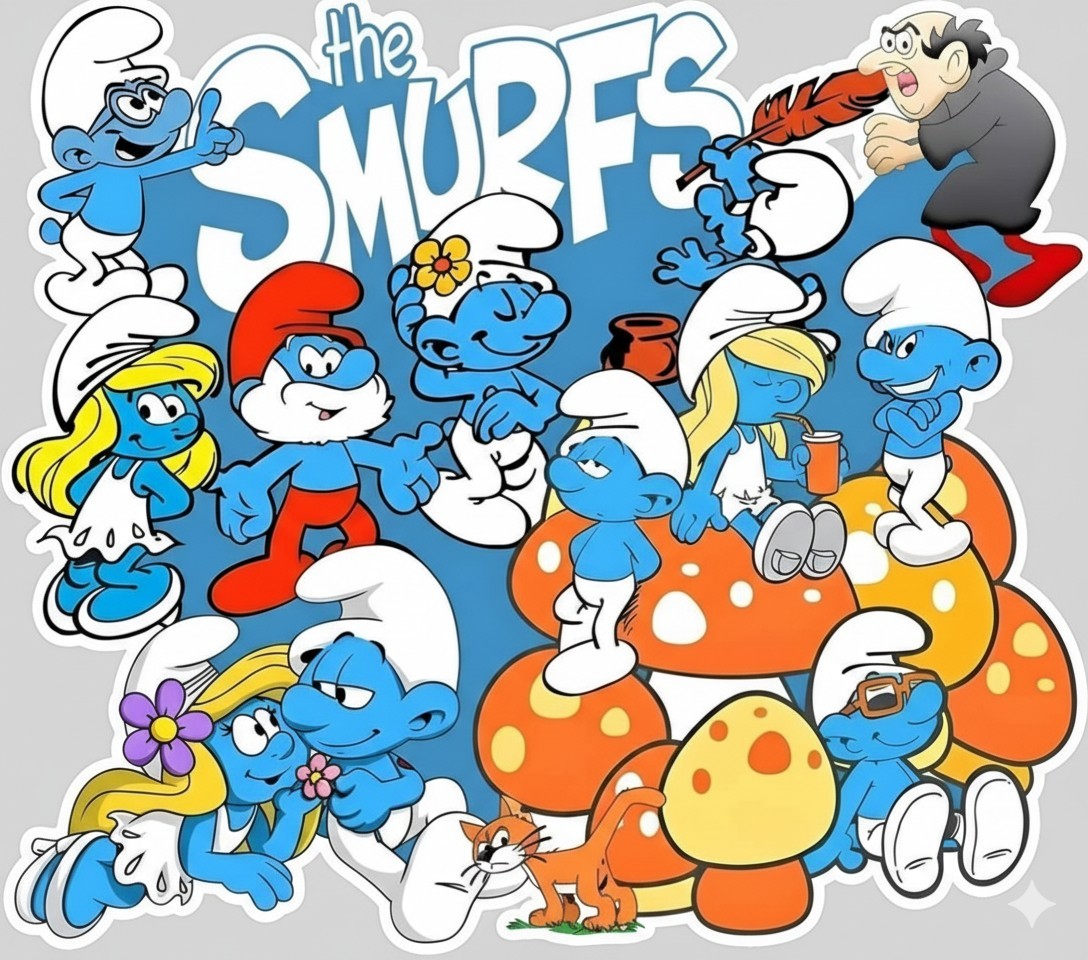 Smurfs Stickers Decal Phone Laptop PICK ONE