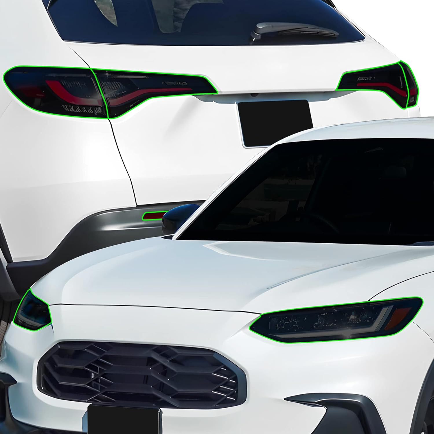 Dark Smoke Headlight & Taillight Tint Film Kit for Honda HR-V 2023-2025