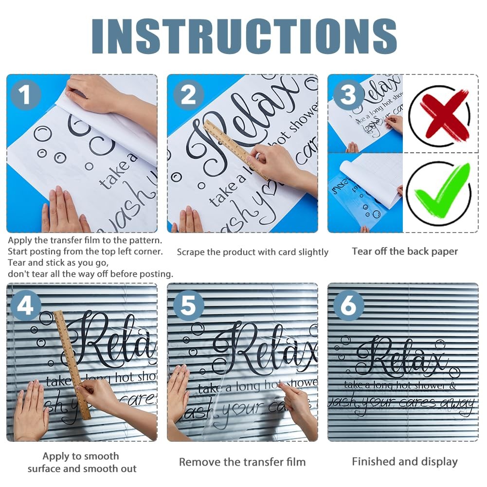 SUPERDANT Bathroom Wall Decals Relax Shower Door Bath