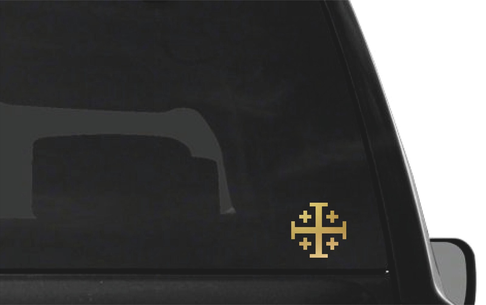 Jerusalem Cross Decal Window Christian Cross Crosslets Herald Decal Sticker