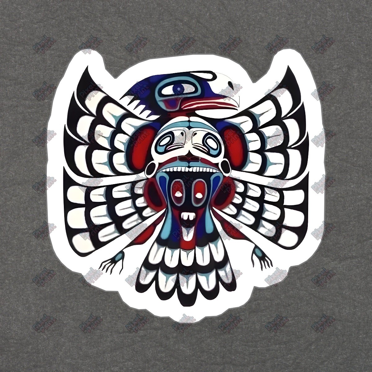 Vibrant Native American Inspired Vinyl Sticker Tribal Decal for Home, #563468