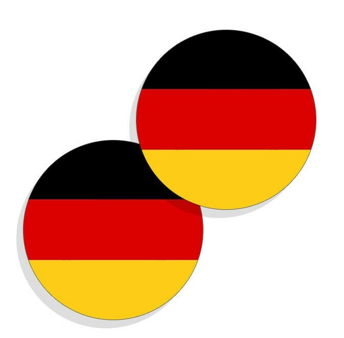 Germany Flag Stickers Flag Decals Vinyl Stickers Round Indoor Outdoor 4pack