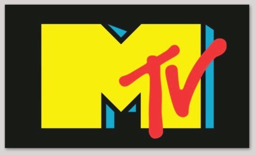 MTV Music Television Die Cut Sticker *NEW* Measures 5.25" x 3.08"