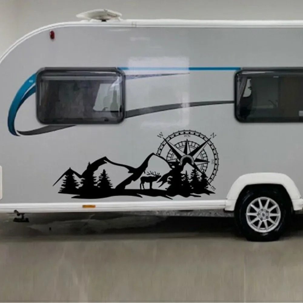 Aftermarket Forest Mountain Scenic Vinyl Decal – Motorhome, RV, Caravan & Camper