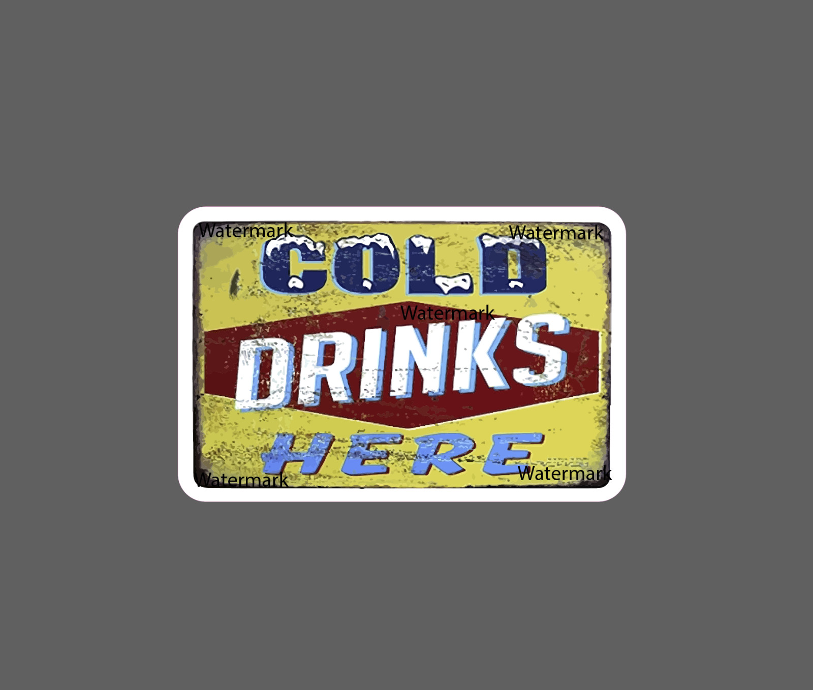 Cold Drinks Sticker Retro Waterproof NEW – Buy Any 4 For $1.75 EACH Storewide!