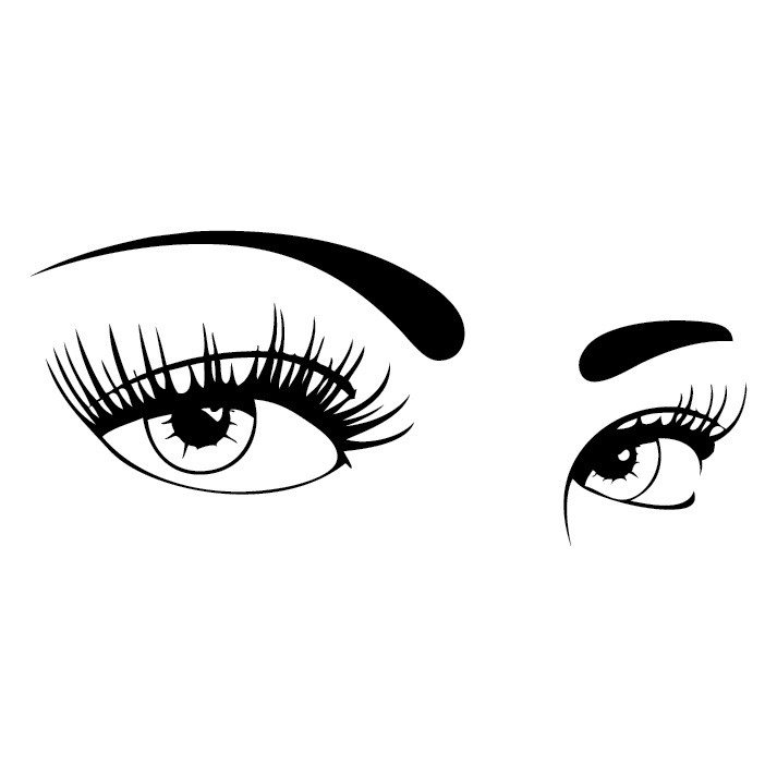 Mysterious Eyes Wall Decal Sexy Make Up Wallpaper Fashion Removable Vinyl, g15