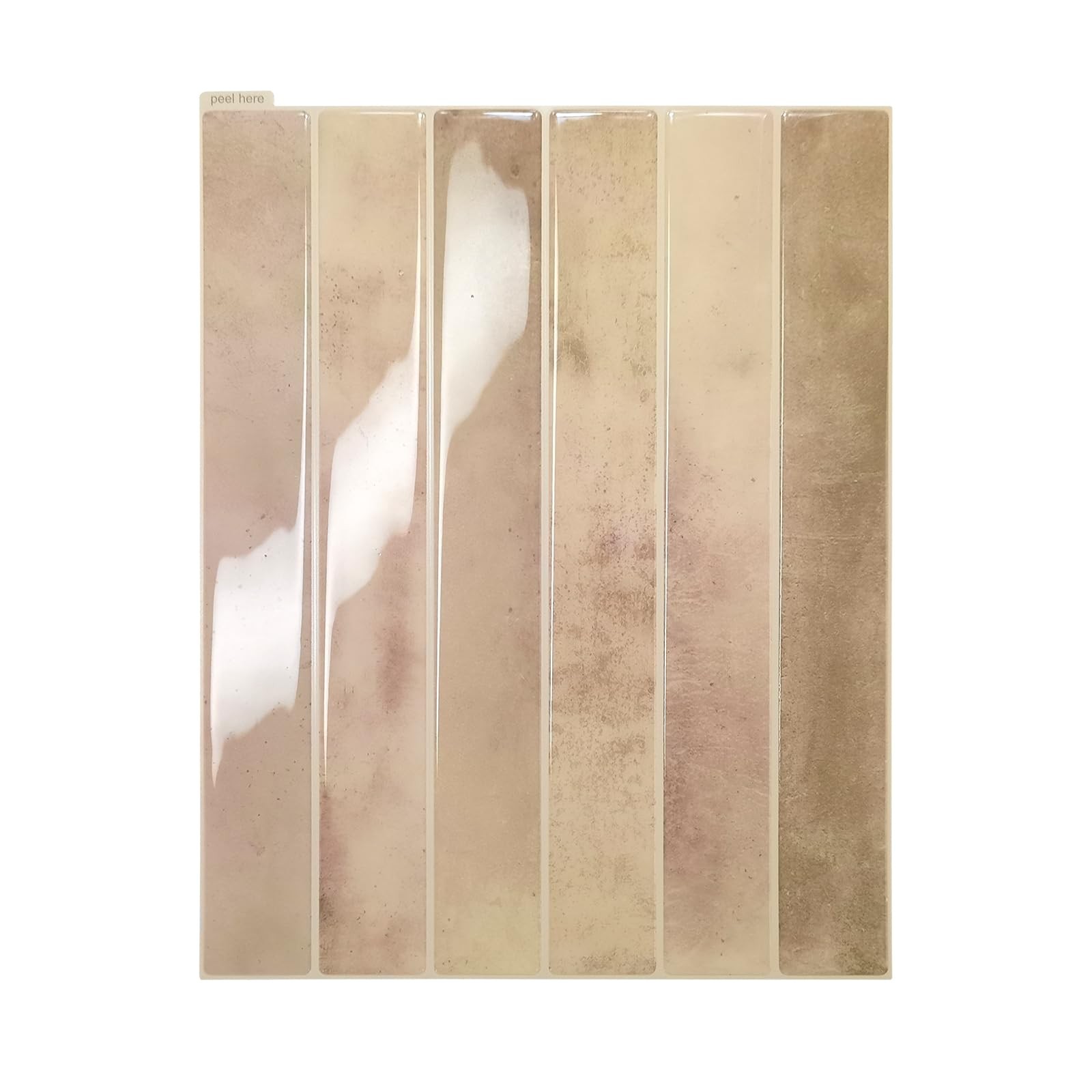 10 Sheet Pink with Beige 9 * 11.4 in backsplash Tiles Peel Stick for Kitchen …