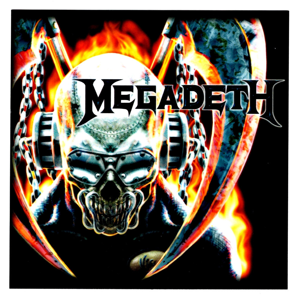 Megadeth Metal Skull Sticker Decal Heavy Metal, Rock, Hard Rock Thrash Glam Pop