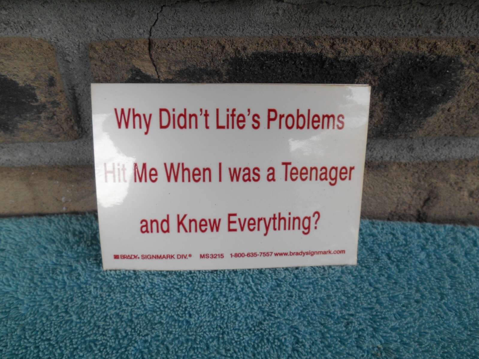 WHY DIDN'T LIFES PROBLEMS HIT ME WHEN I WAS A TEENAGER AND KNEW EVERYTHING?