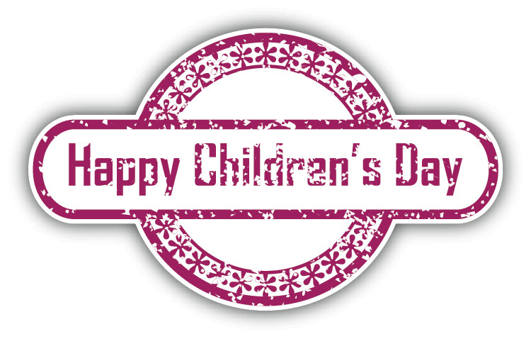 Happy Children's Day Grunge Festival Stamp Car Bumper Sticker Decal