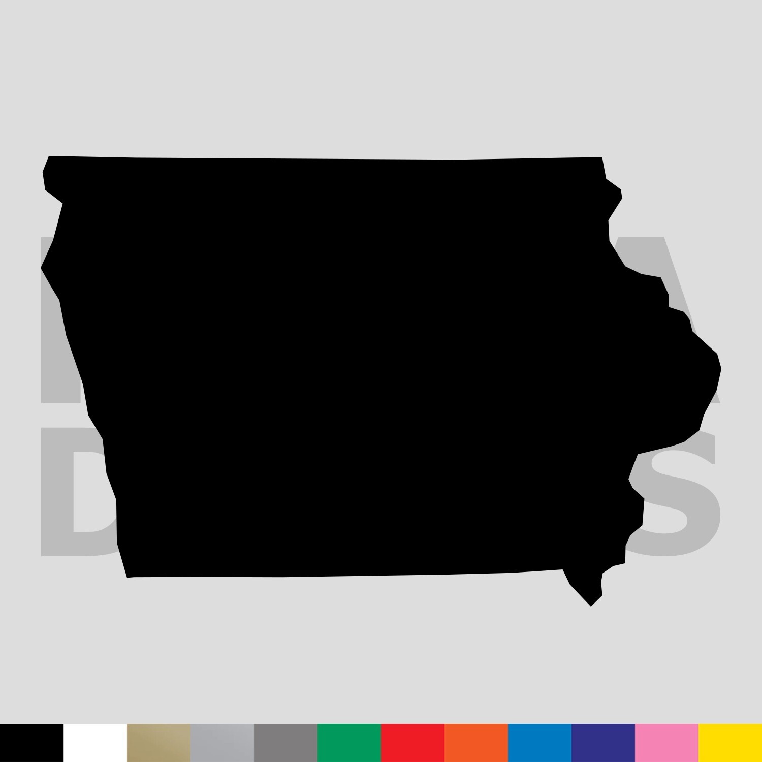 Iowa Vinyl Die Cut Decal Sticker – IA State Outline