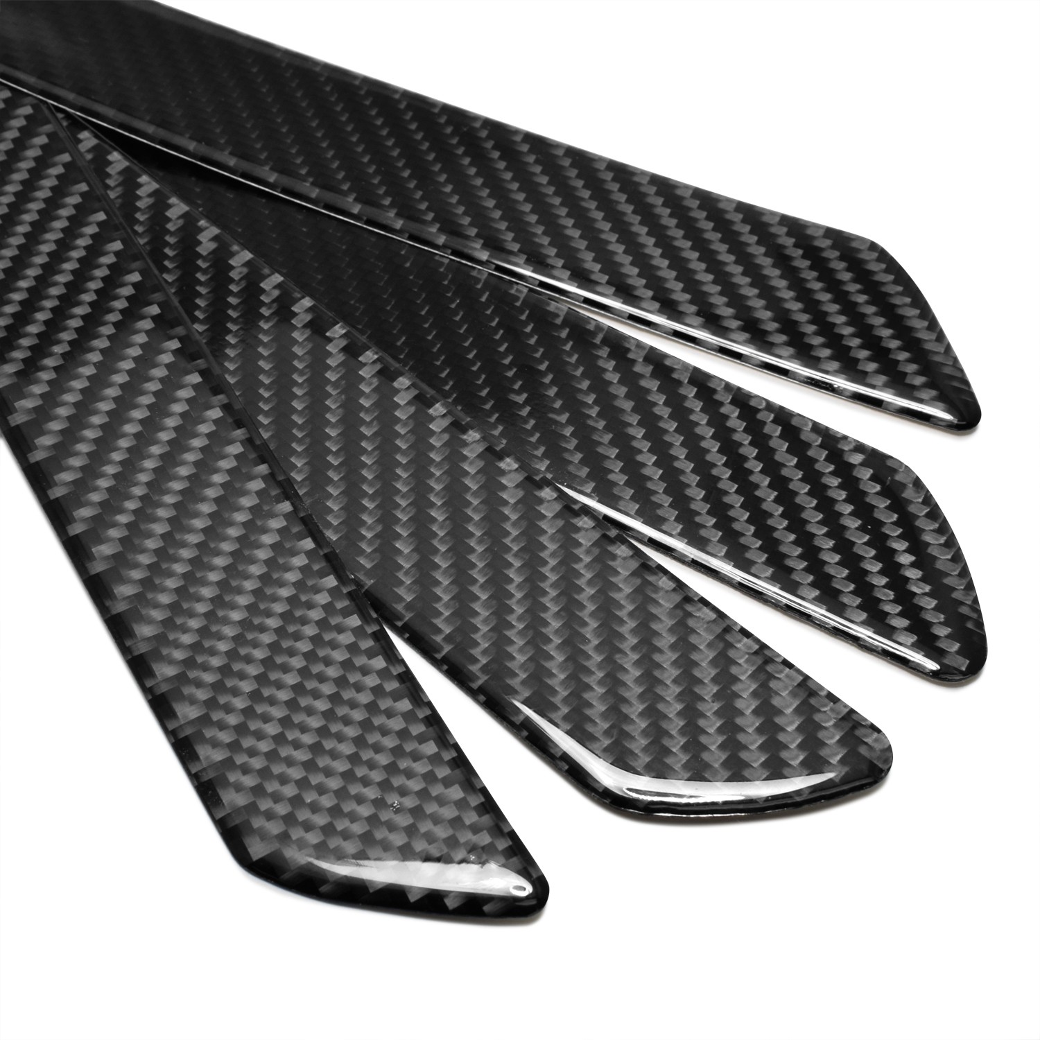 SRT-8 Logo Real Carbon Fiber 4 Pcs Door Sill Kick Plates