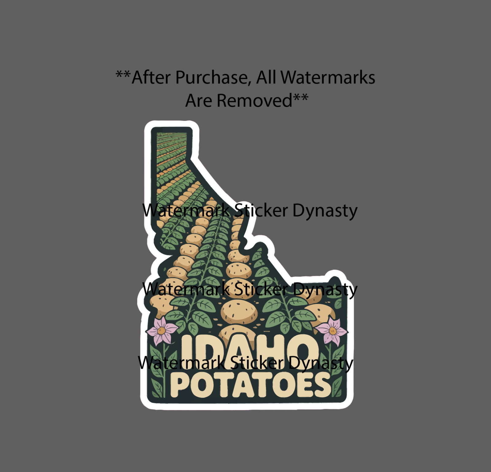Idaho Potatoes Sticker Waterproof Decal Farm Agriculture Food State Gift NEW