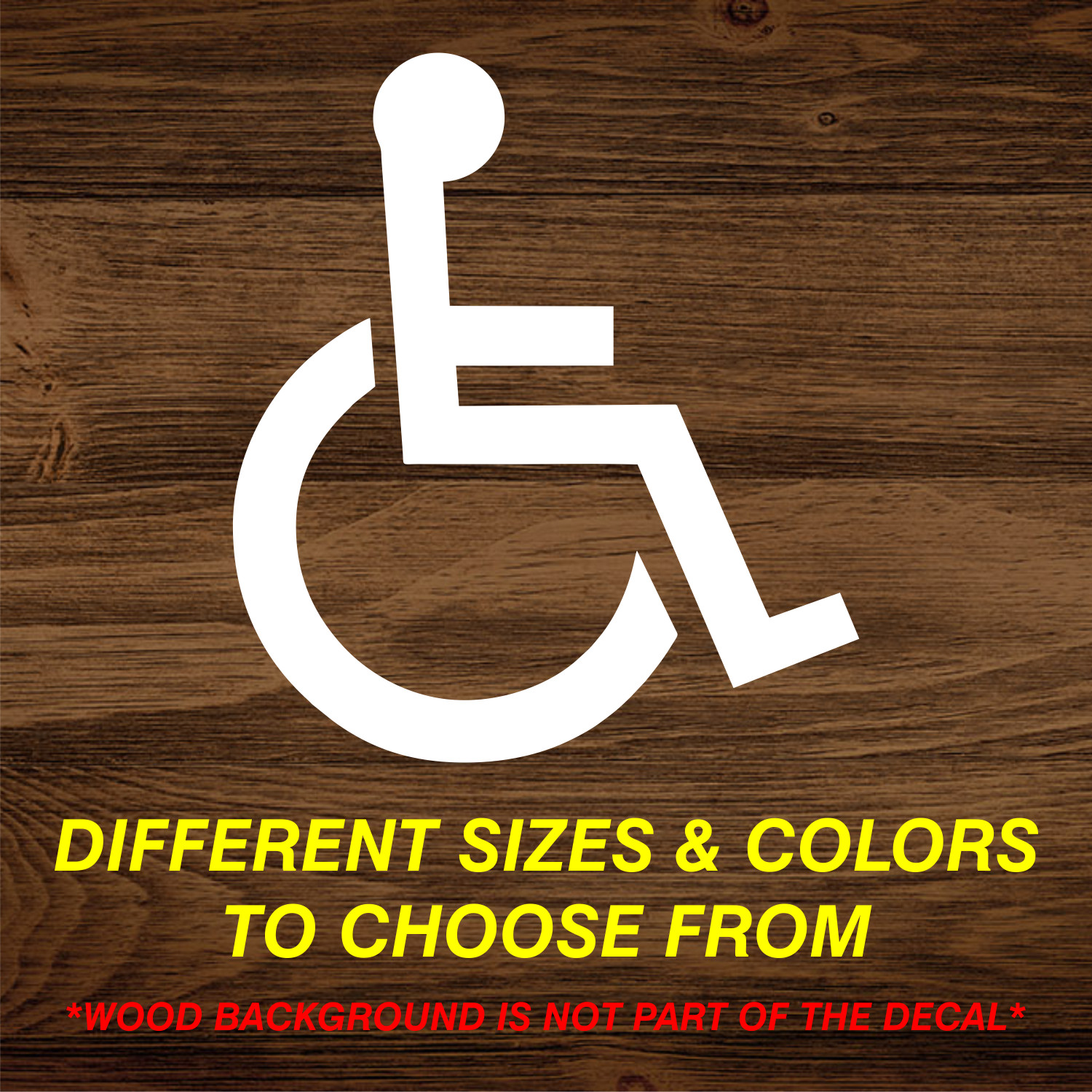 Handicap Sign Wheelchair Disability Accessible Symbol Car Vinyl Decal Sticker