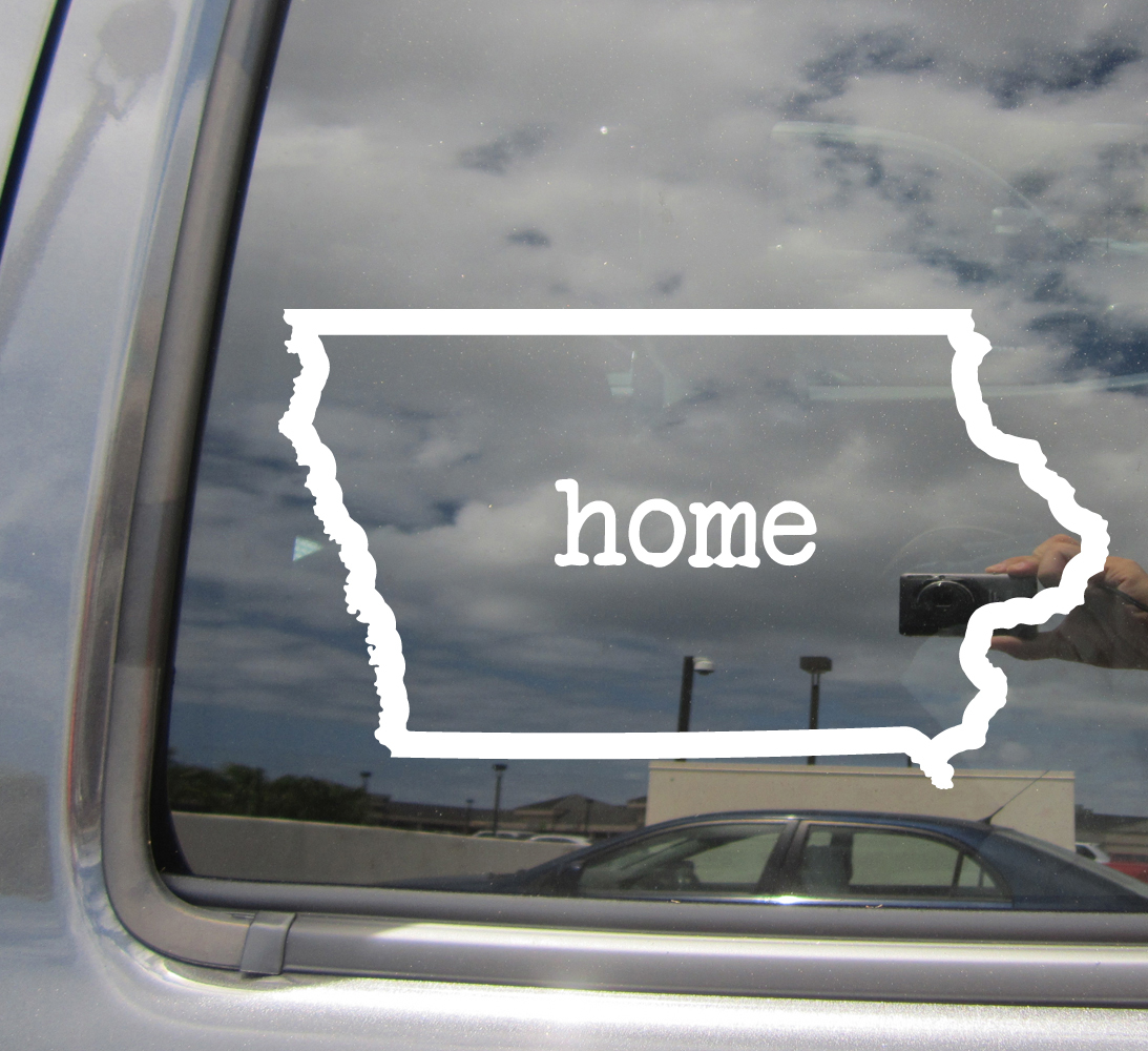 Iowa State Home Outline – IA USA America – Car Vinyl Die-Cut Decal Sticker 07037
