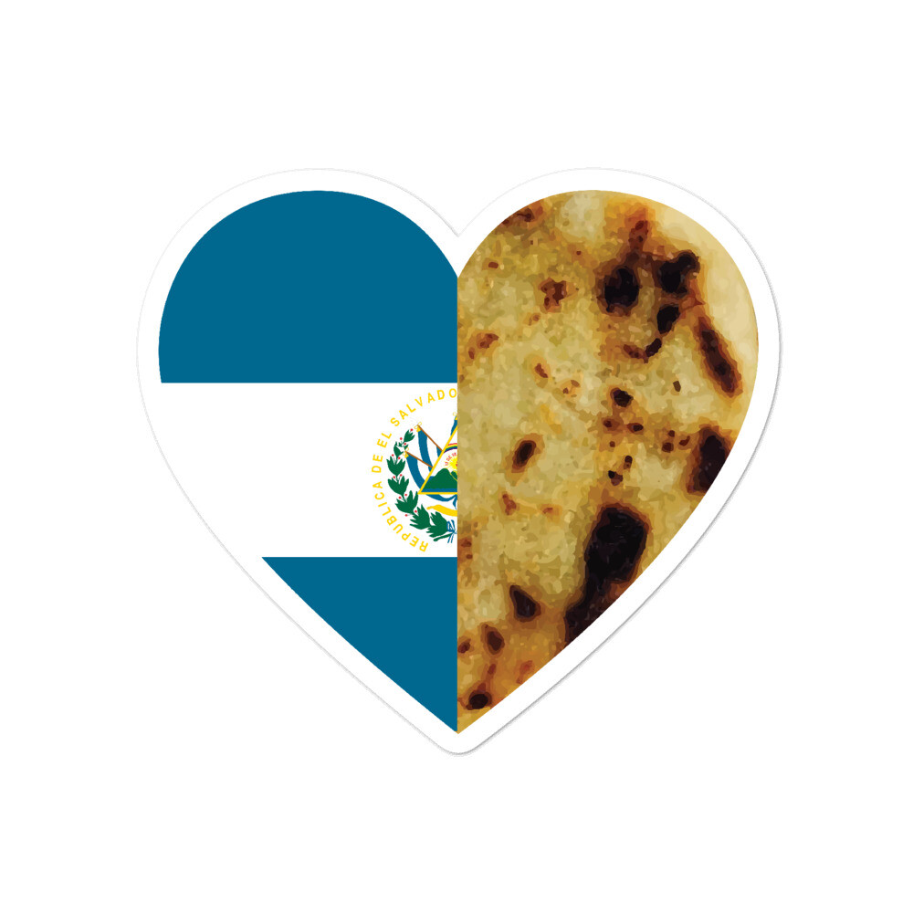 Pupusas Sticker 4" El Salvador Flag Stamps Coins Postcard Guanaco Women Men Girl