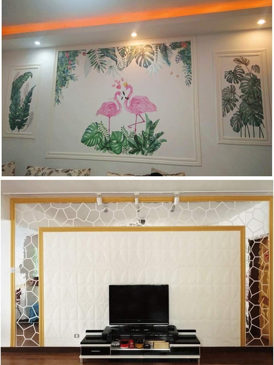 Elegant 3D Self-Adhesive Molding Trim, 90×3 Inch Decorative Wallpaper Border