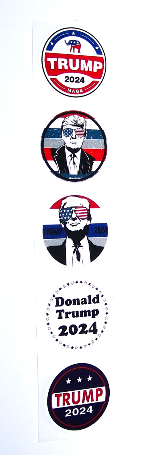 DONALD J. TRUMP Cut Sticker Decal America Politics President 5 mini Stickers USA