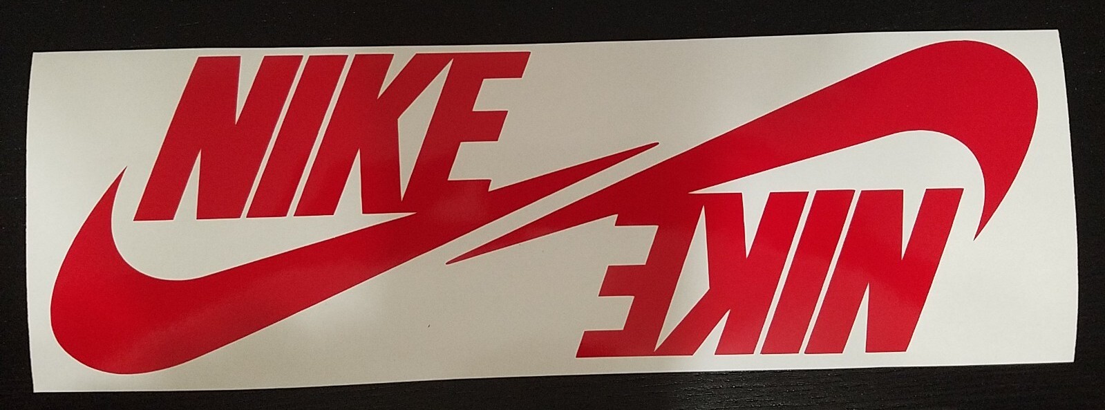 (2) Nike Vinyl Decals Sticker toolbox Laptops car truck Window Bumper 7" W