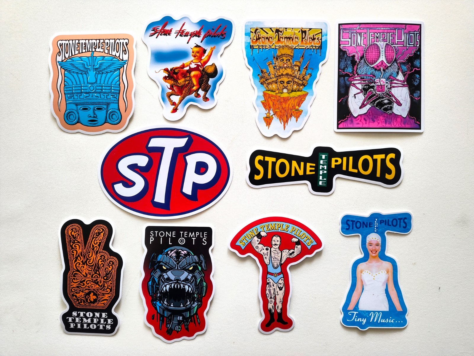 Stone Temple Pilots Vinyl Sticker Lot (10 Stickers) grunge punk 90's alt hard