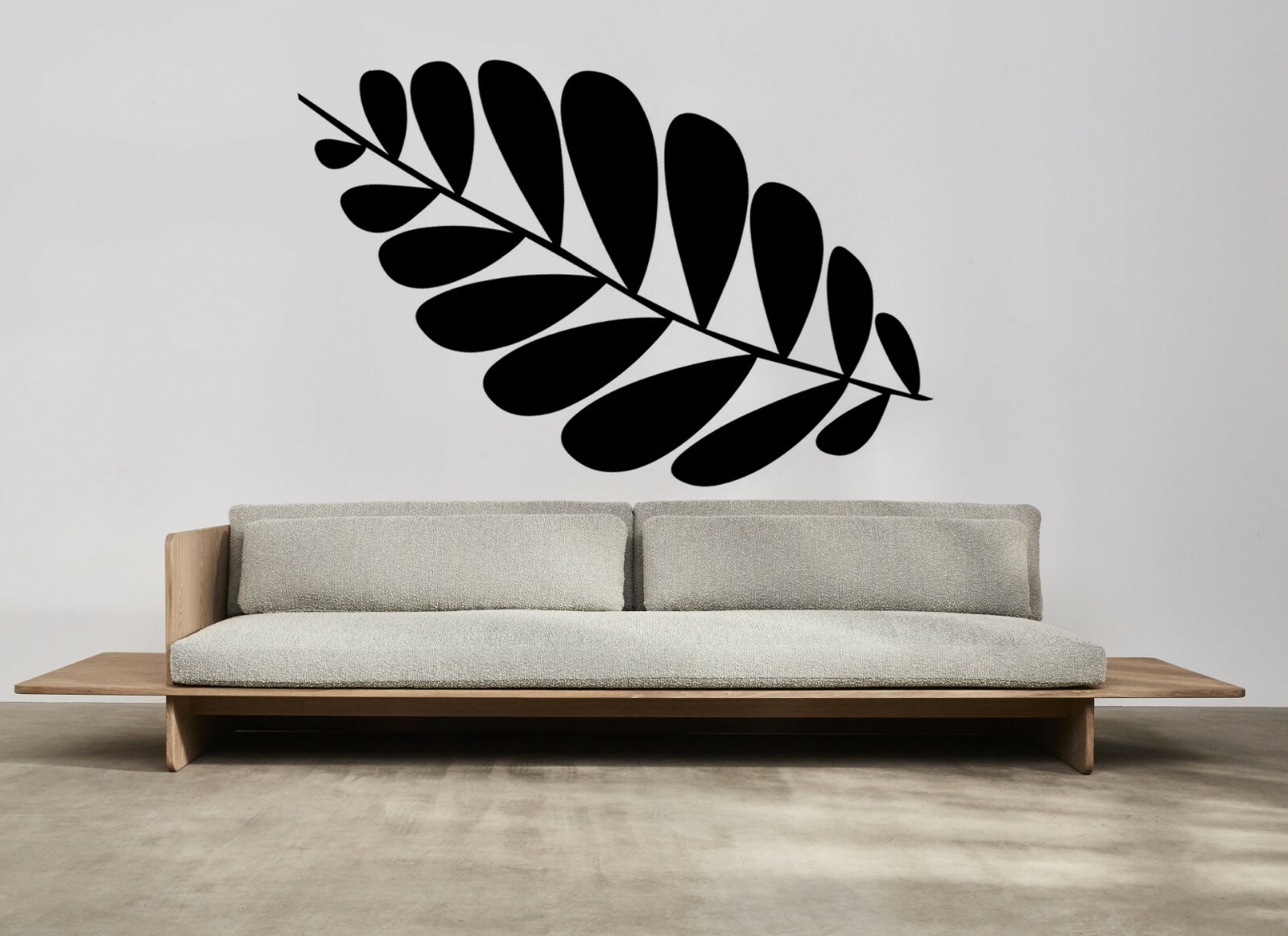 Tropical Leaf Large Wall Decal Vinyl Décor Abstract Sticker Floral Gold