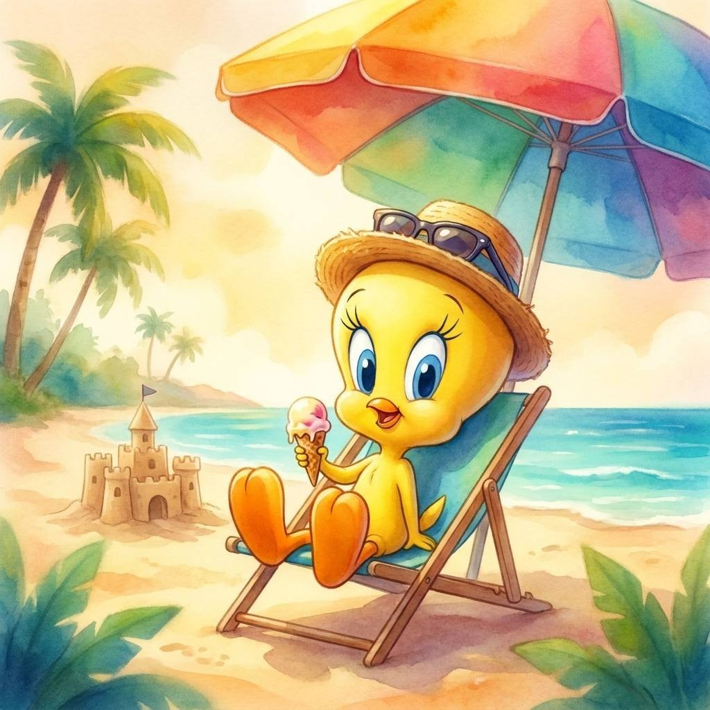 Twitty Bird Summer Sticker Decal 3 Laptop Wall Mirror Cup Tumblr Locker Bin