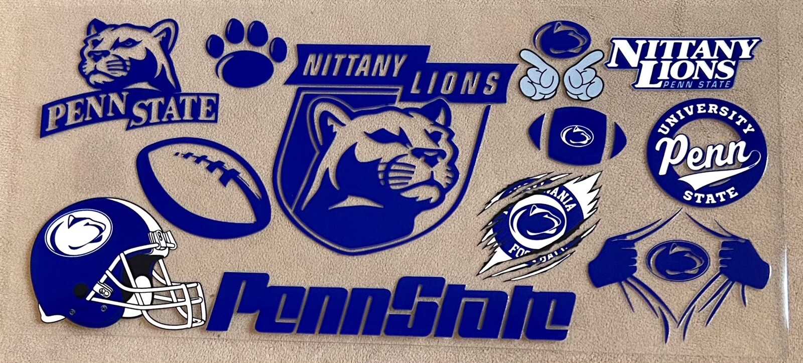 NEW College Penn State University Transfer Stickers DIY Cup Wrap Glasses Bottles
