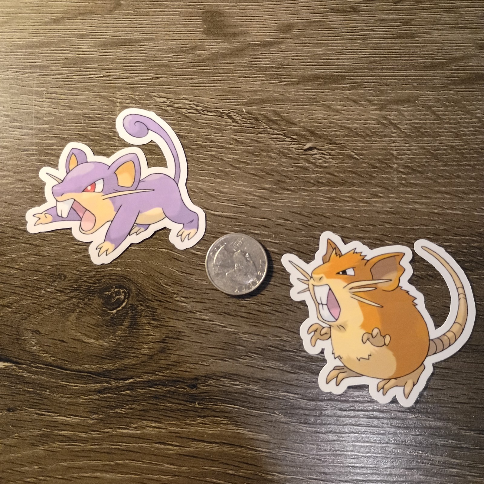 Rattata, Raticate Stickers – Vinyl, Waterproof – Original Gen 3 Artwork