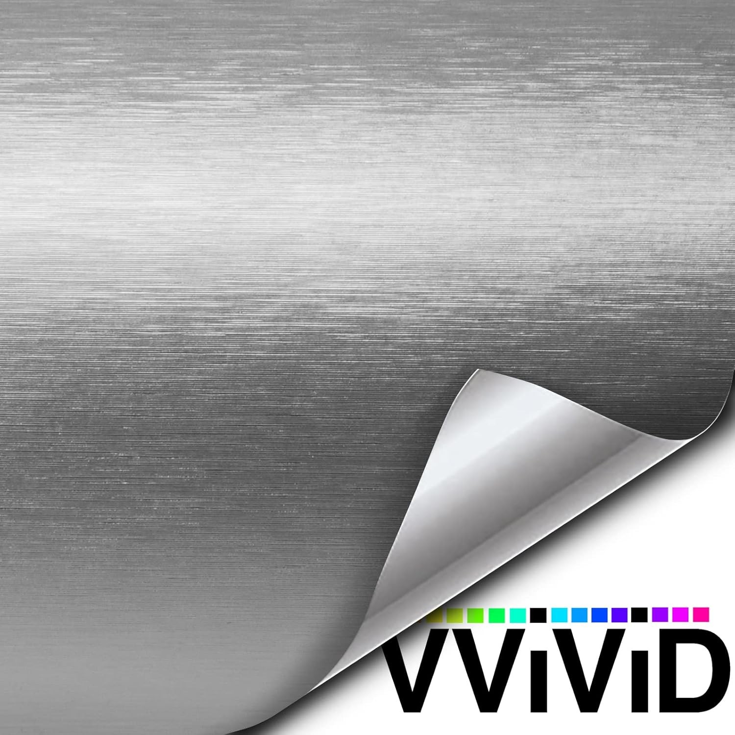 Silver Brushed Aluminum Vinyl Wrap Sticker Decal Film Sheet – 12"X60"
