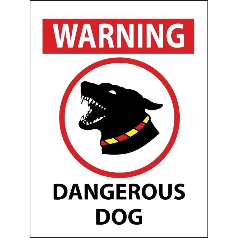 Funny Dangerous Dog Car Sticker – 15cm PVC Warning Sign Decal