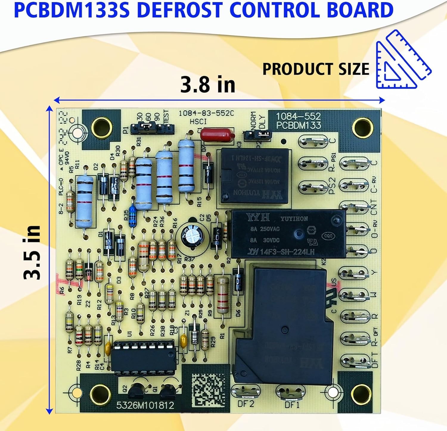 Upgrade PCBDM133S Defrost Control Board Replacement for Goodman and Amana Furnac