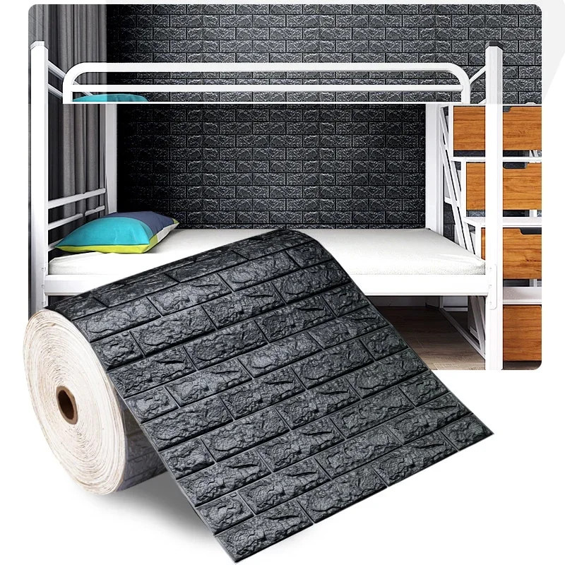 3D Foam Brick Wall Decals Self Adhesive Waterproof Wallpaper for Living Room TV