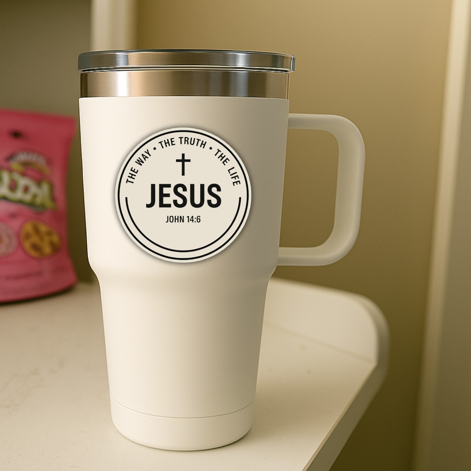 4PCS Jesus The Way The Truth The Life Christian Vinyl Decal Stickers